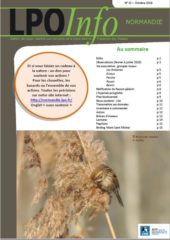 couverture du LPO Infos numéro 15